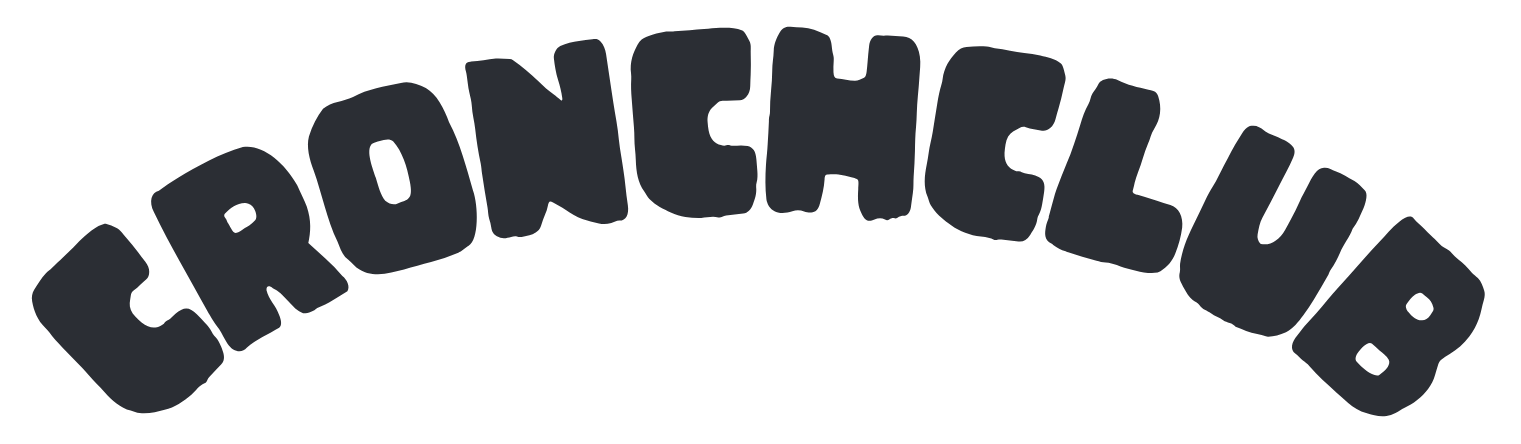 Cronchclub Logo in curved black text